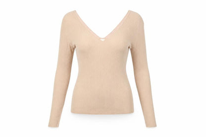 H&M Womens Beige  Knit Pullover Sweatshirt Size S