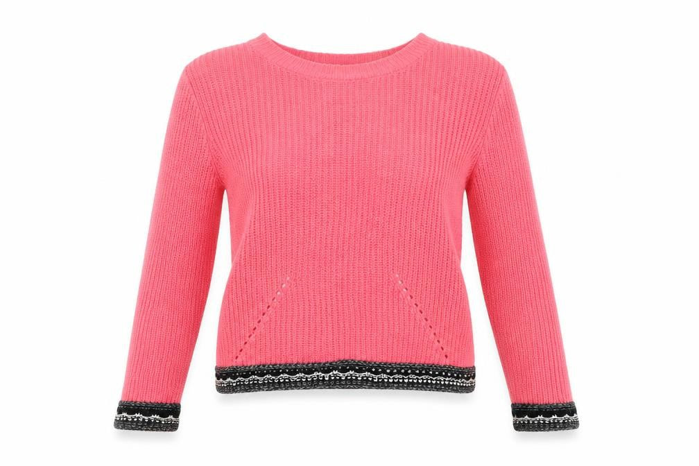 sainsburys Womens Pink  Knit Pullover Sweatshirt Size 12