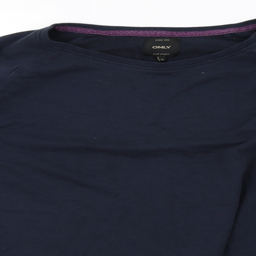 Only Womens Blue   Pullover Sweatshirt Size XL