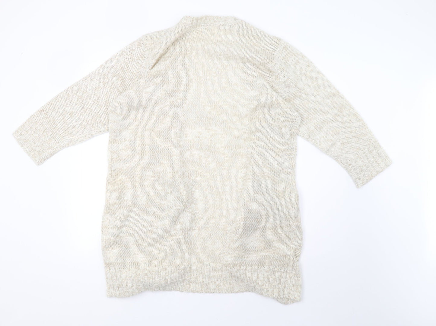 knitwear original Womens Beige  Knit Cardigan Jumper Size L  - 44inch