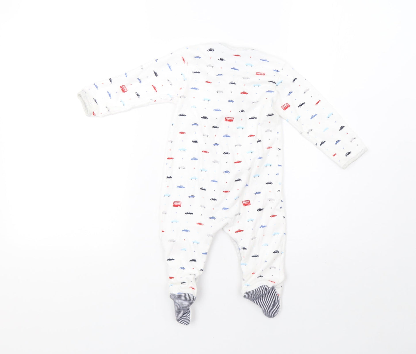 Debenhams Baby White Polka Dot  Babygrow One-Piece Size 6-9 Months