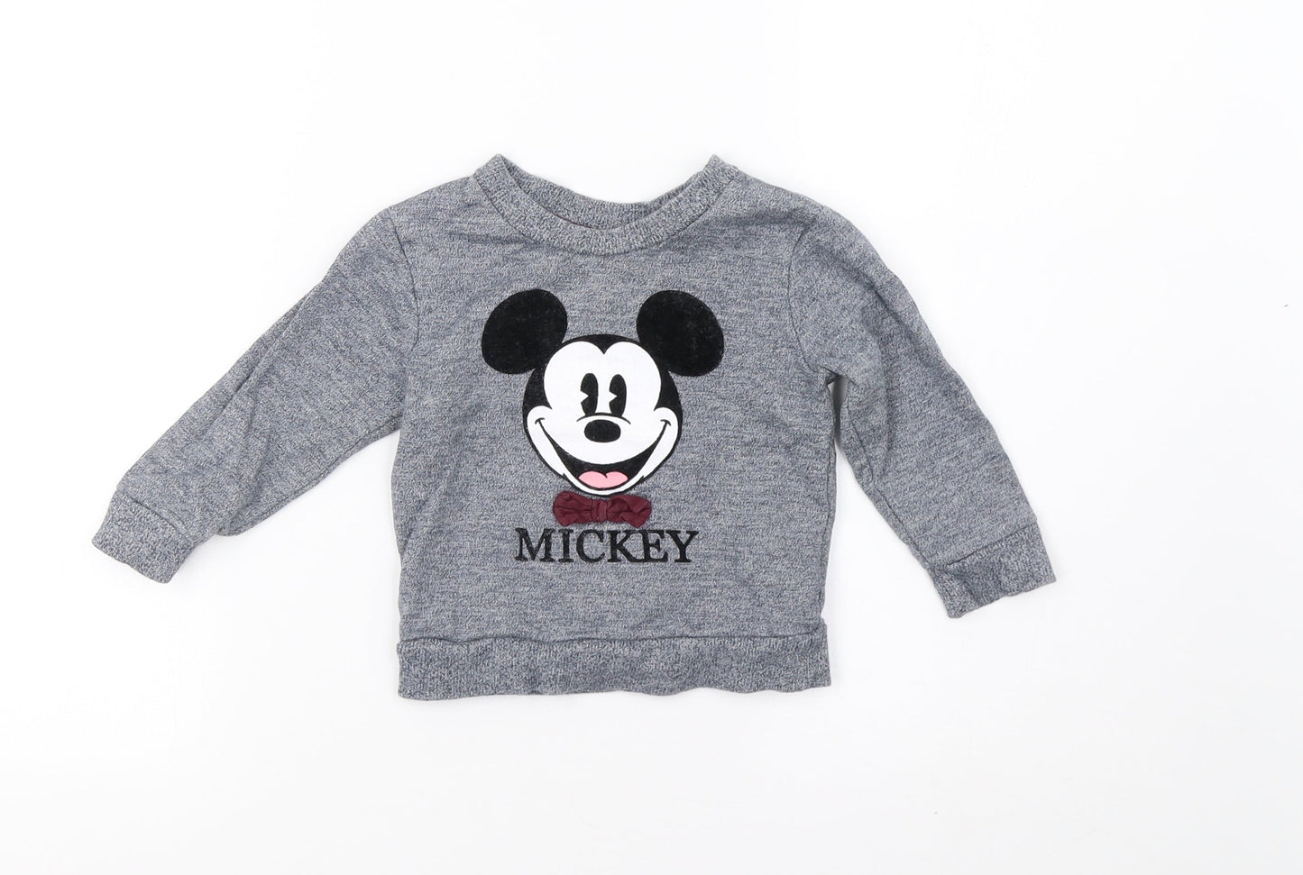 mini rebel Girls Grey   Pullover Jumper Size 12-18 Months