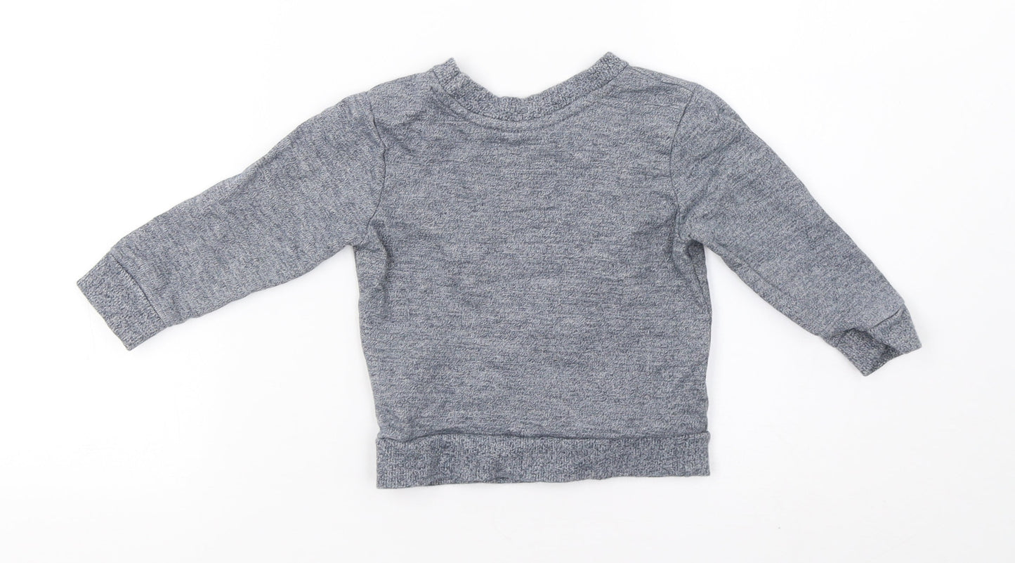 mini rebel Girls Grey   Pullover Jumper Size 12-18 Months