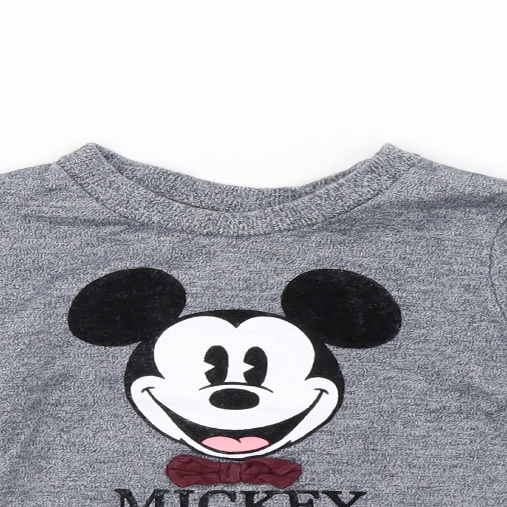 mini rebel Girls Grey   Pullover Jumper Size 12-18 Months