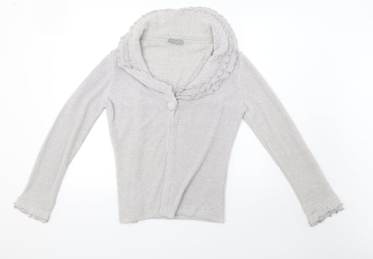 Marks and Spencer Womens Grey  Knit Cardigan Jumper Size M