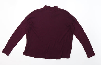 H&M Womens Purple  Knit Pullover Sweatshirt Size M