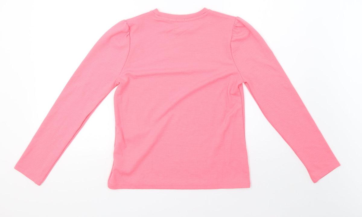 F&F Girls Pink   Pullover Sweatshirt Size 12-13 Years
