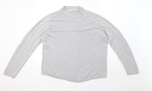 Marks and Spencer Womens Grey  Knit Pullover Sweatshirt Size 22  - 46inch