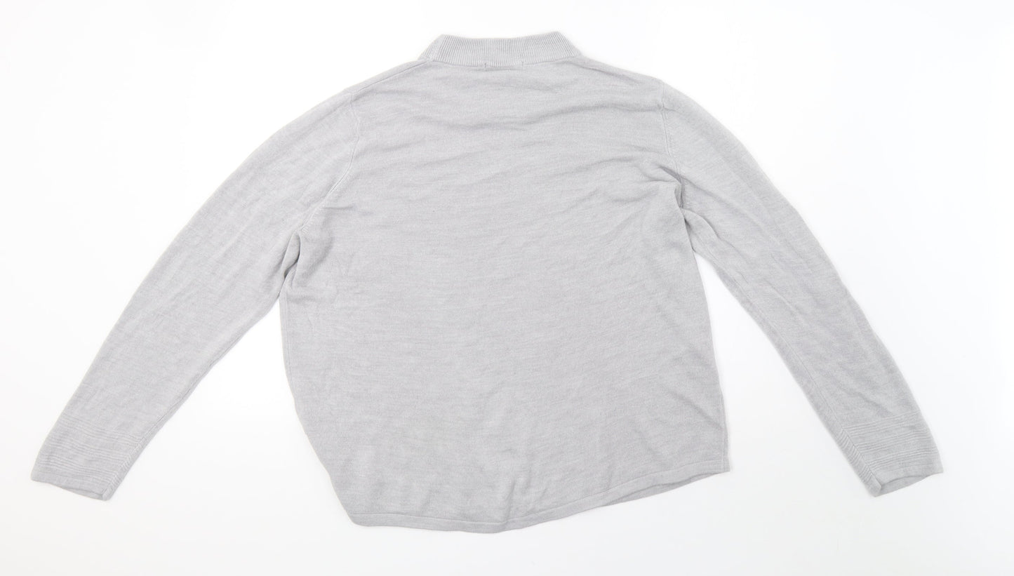 Marks and Spencer Womens Grey  Knit Pullover Sweatshirt Size 22  - 46inch
