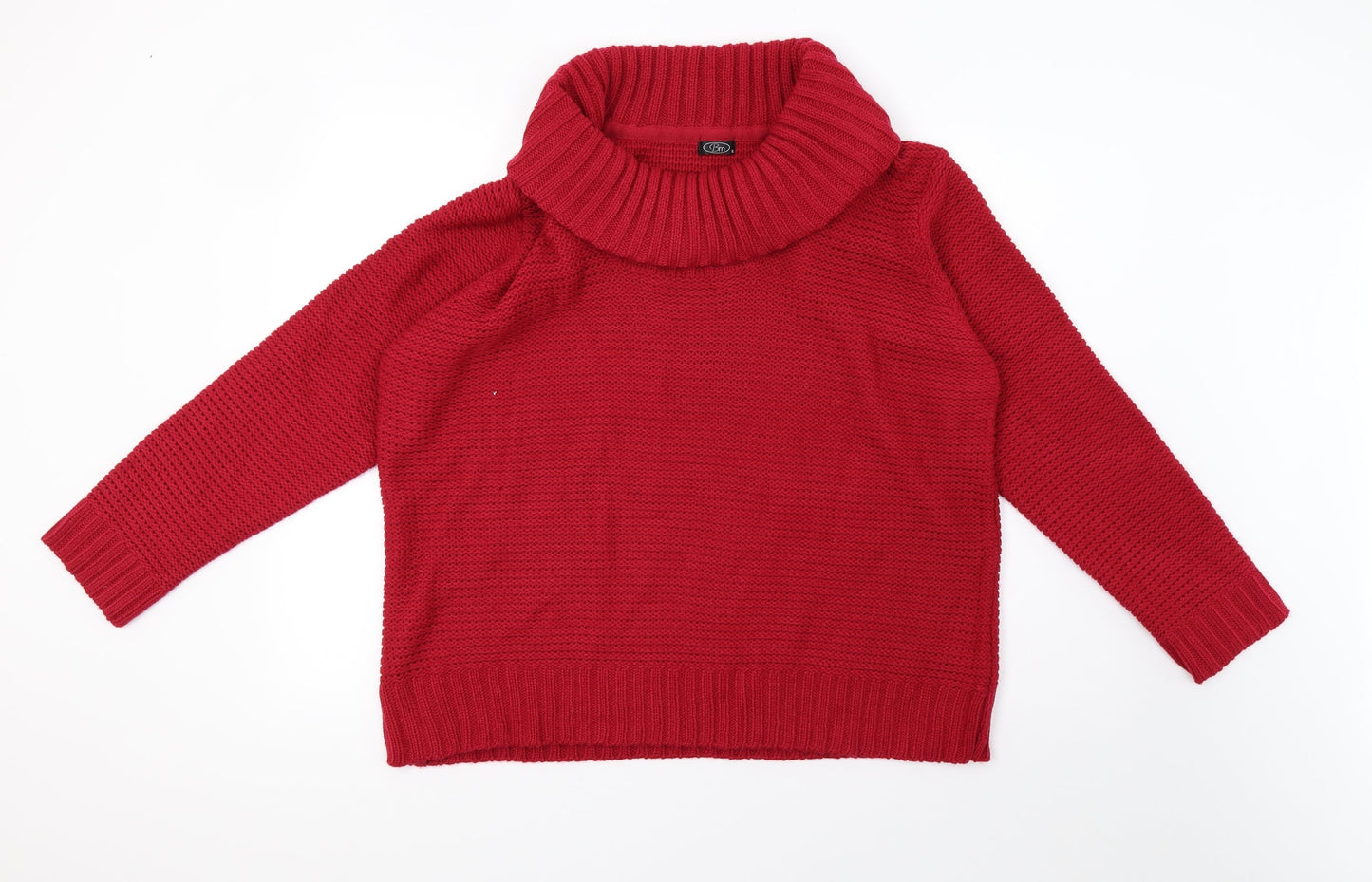 BM Womens Red  Knit Pullover Sweatshirt Size XL  - 44inch
