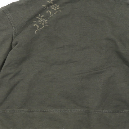 Next Womens Green  Velvet Jacket  Size 12