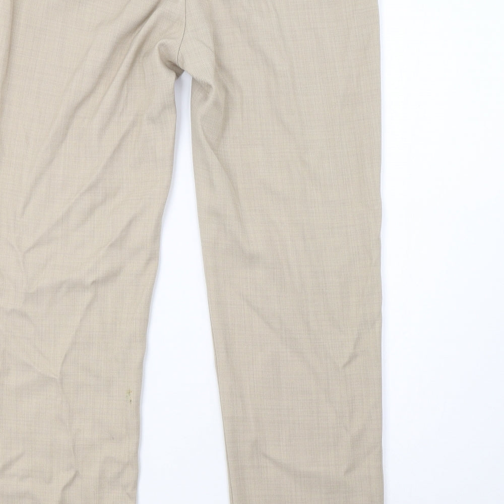 Marks and Spencer Womens Beige   Trousers  Size 14 L32 in
