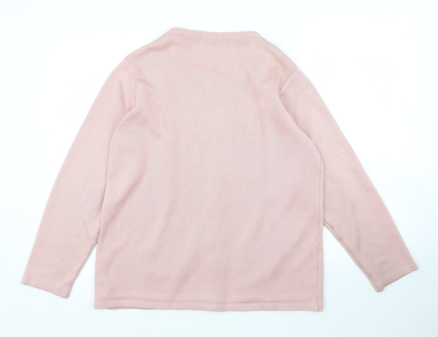 Beau Monde Womens Pink Floral  Cardigan Jumper Size M