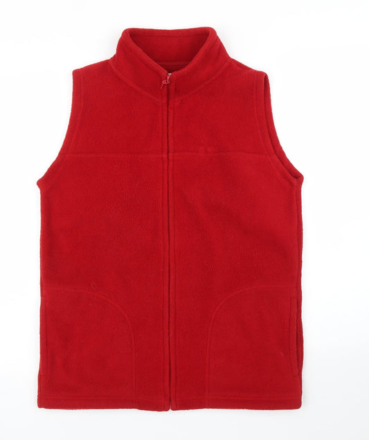 EWM Womens Red  Fleece Full Zip Jumper Size S