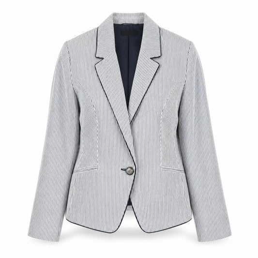 Primark Womens Blue Striped  Jacket Blazer Size 12