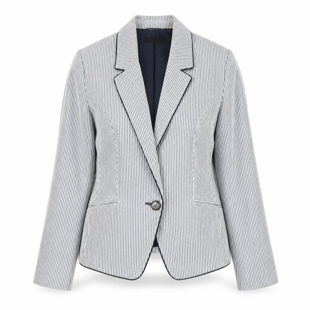 Primark Womens Blue Striped  Jacket Blazer Size 12