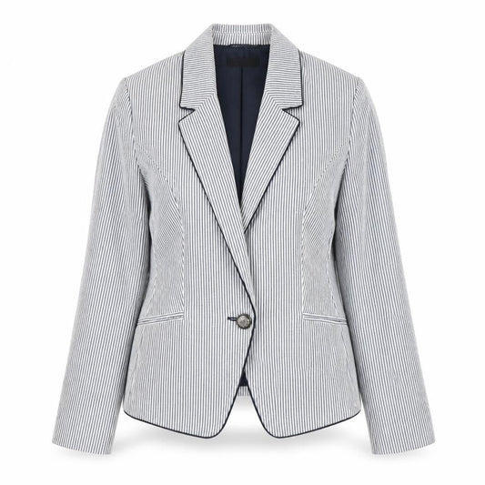 Primark Womens Blue Striped  Jacket Blazer Size 12