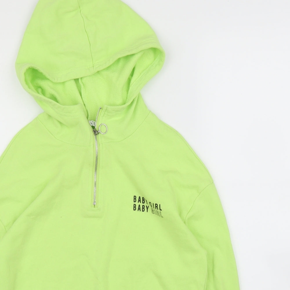 SheIn Girls Green   Pullover Hoodie Size 11 Years