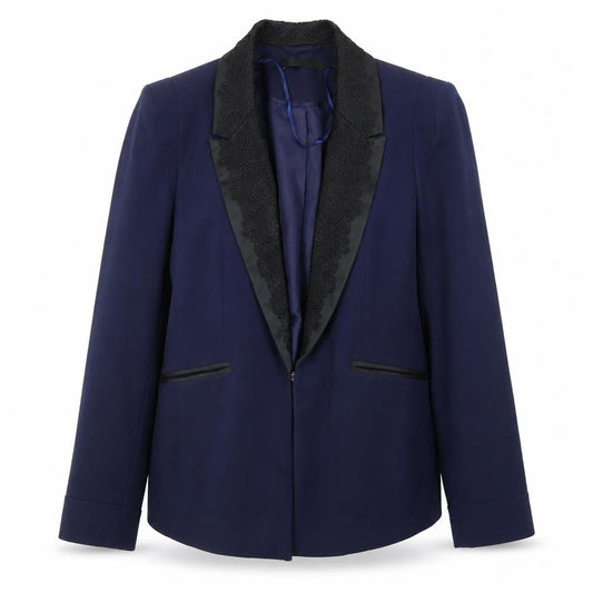 Very Womens Blue Floral  Jacket Blazer Size 14