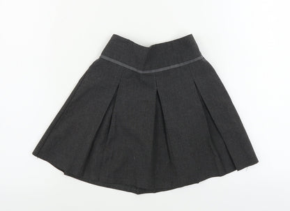 Preloved TU Girls Grey   A-Line Skirt Size 6 Years - Front