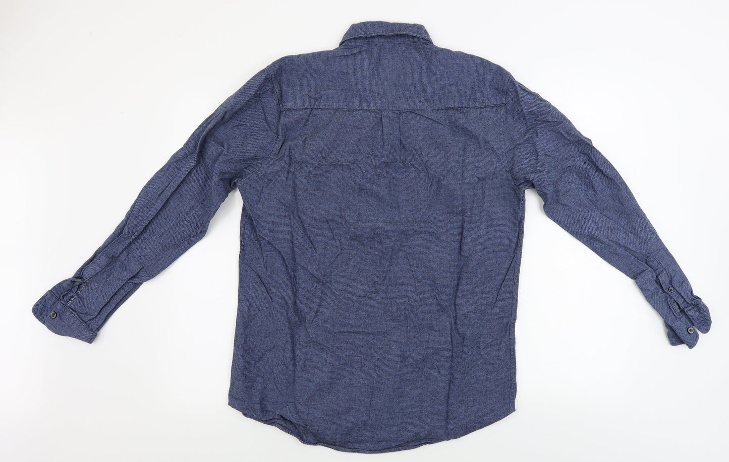 Topman  Mens Blue Check   Button-Up Size M