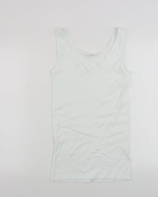 Waschepur  Womens White   Basic T-Shirt Size 14