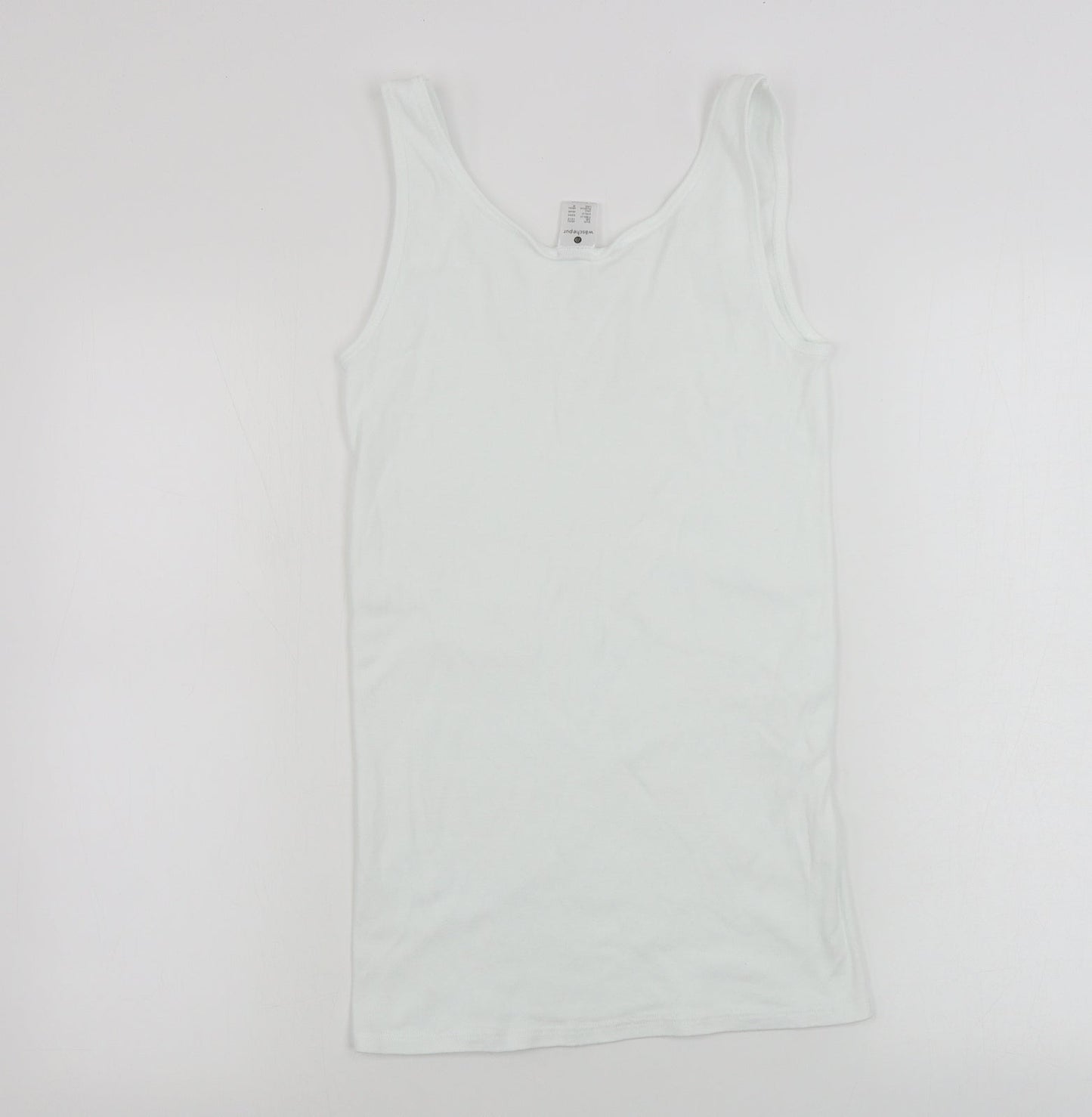 Waschepur  Womens White   Basic T-Shirt Size 14