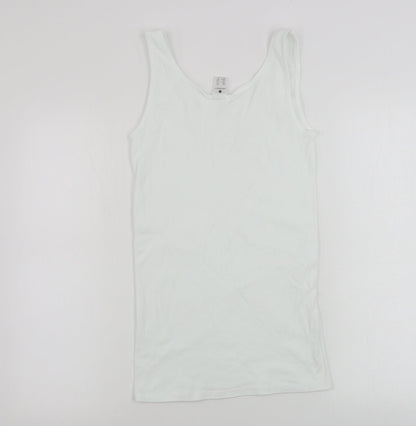 Waschepur  Womens White   Basic T-Shirt Size 14