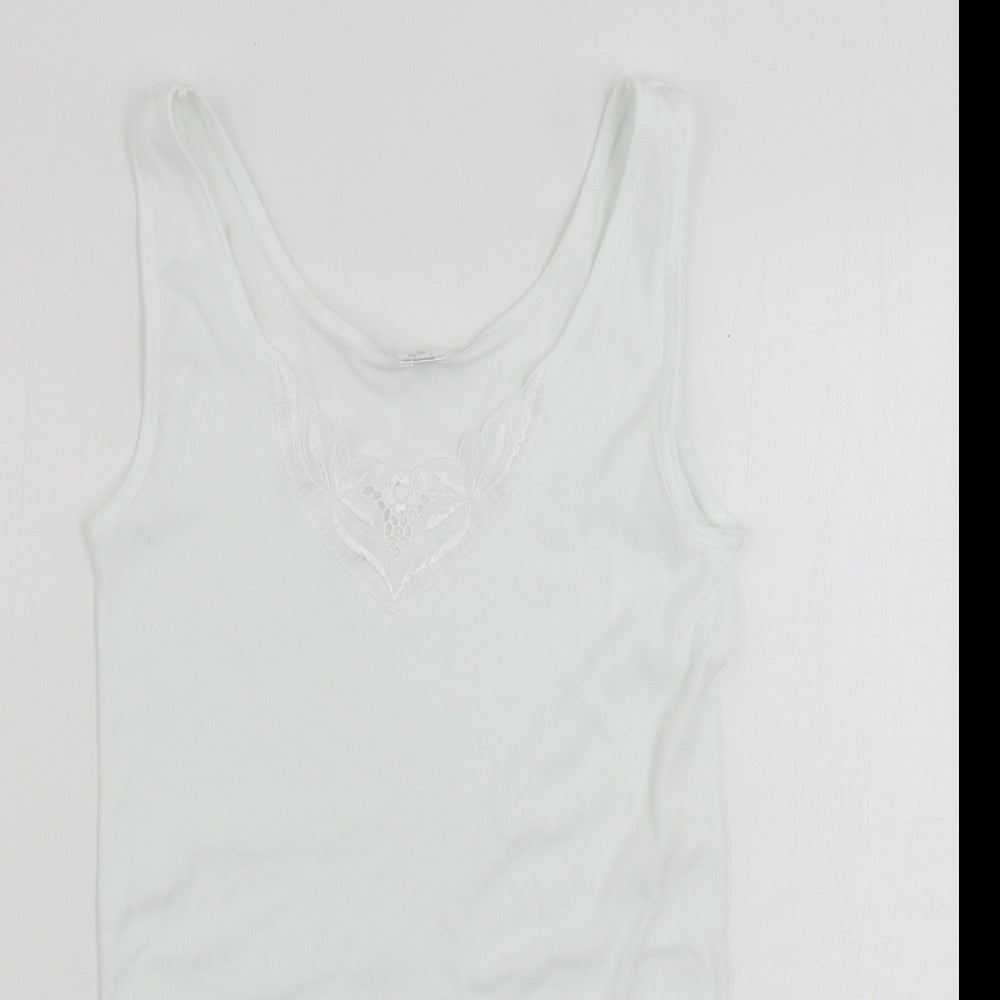 Waschepur  Womens White   Basic T-Shirt Size 14