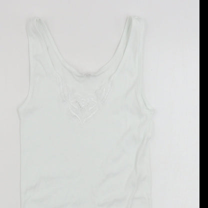 Waschepur  Womens White   Basic T-Shirt Size 14