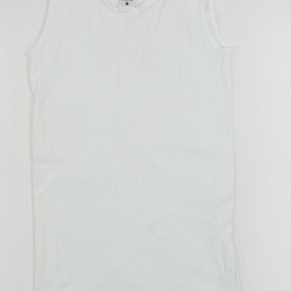 Waschepur  Womens White   Basic T-Shirt Size 14