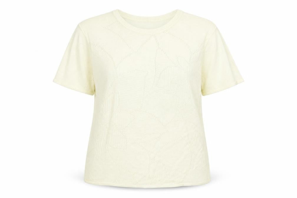 Gifford Fox  Womens Beige   Basic T-Shirt Size 14