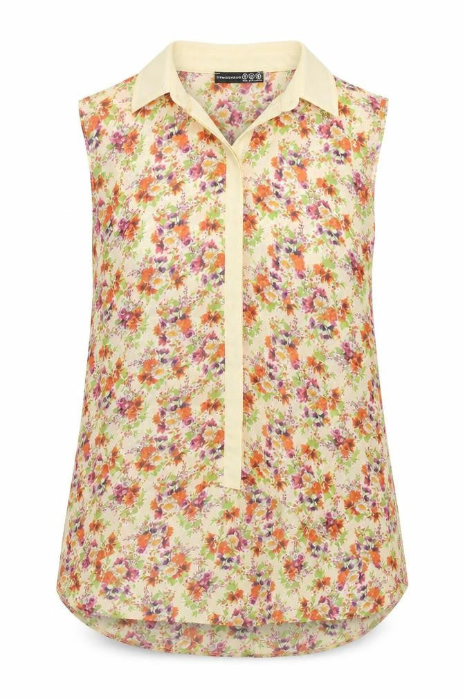 Atmosphere Womens Orange Floral  Basic Button-Up Size 14