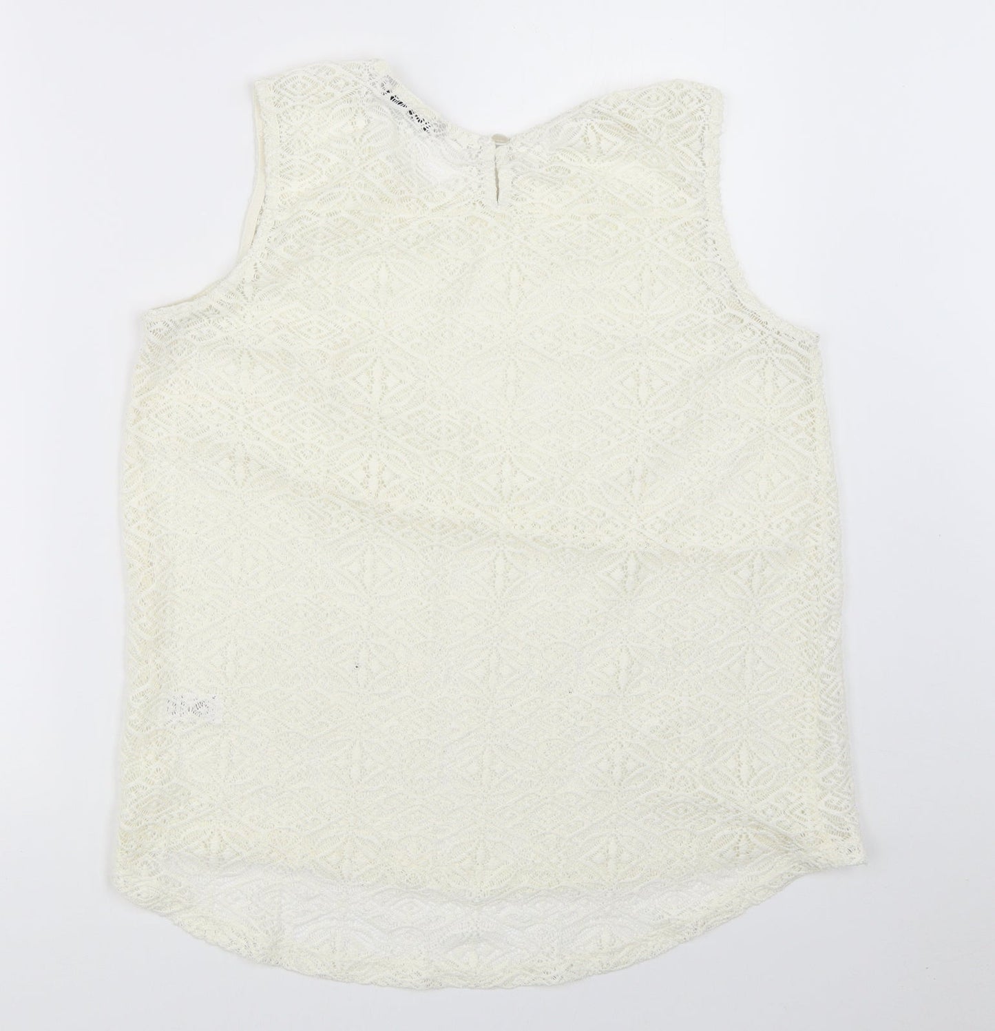 TU Womens Ivory   Basic Blouse Size 12