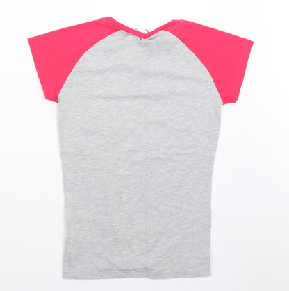 Back view of Reebok girls’ grey basic t-shirt, size 14, years