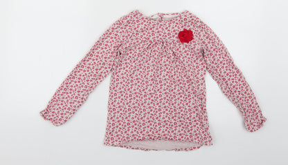 Additional front view of Vertbaudet girls’ multicoloured animal print basic t-shirt, size 8, years