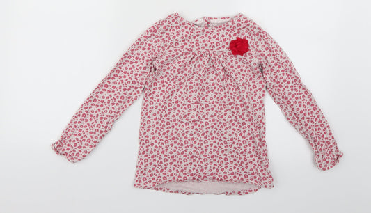 Vertbaudet Girls Multicoloured Animal Print  Basic T-Shirt Size 8 Years