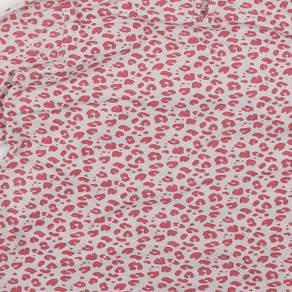 Brand and care label for Vertbaudet girls’ multicoloured animal print basic t-shirt, size 8, years