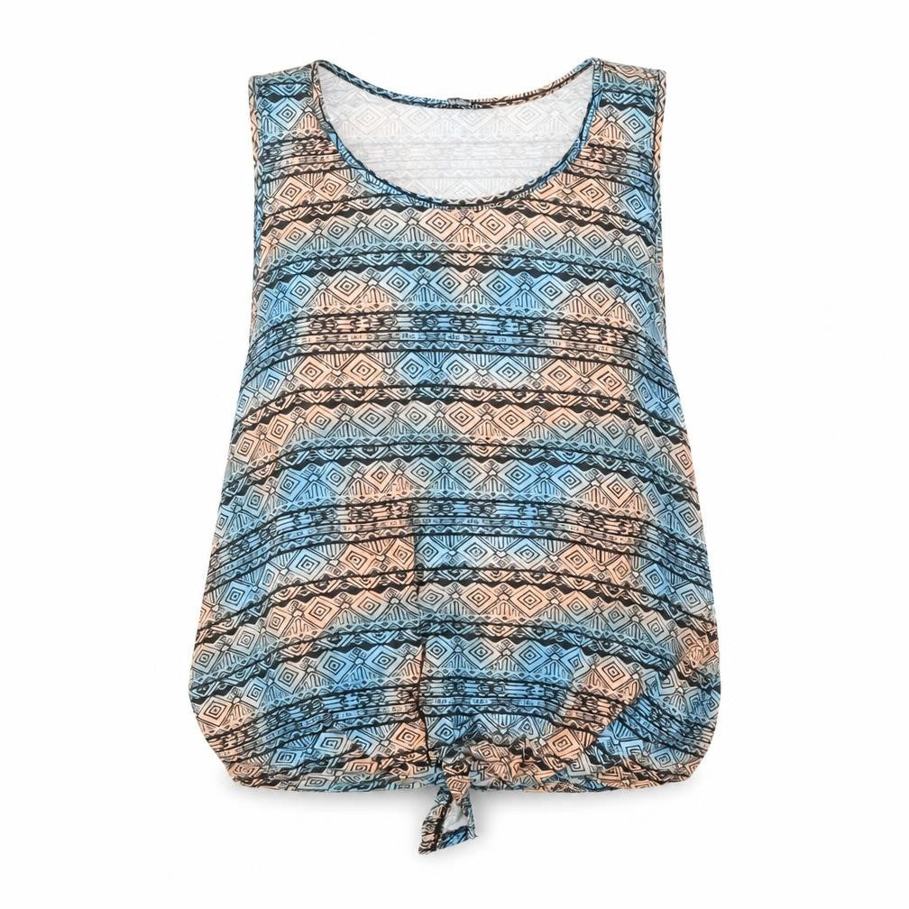 Select Womens Multicoloured Geometric  Basic Blouse Size 14
