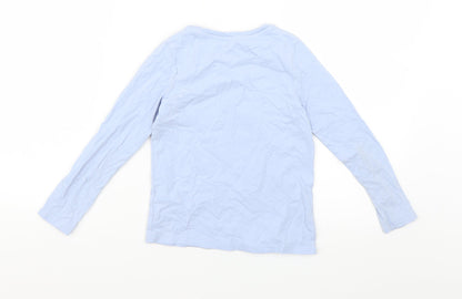 Back view of George girls’ blue geometric basic t-shirt, size 5-6, years