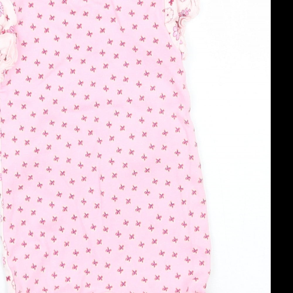 NEXT Girls Pink Floral  Babygrow One-Piece Size Newborn