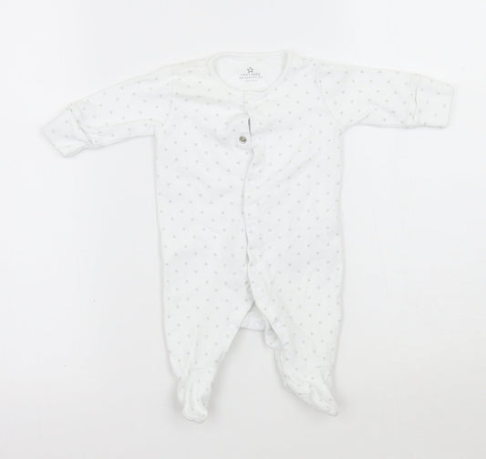NEXT Baby White Geometric  Babygrow One-Piece Size Newborn