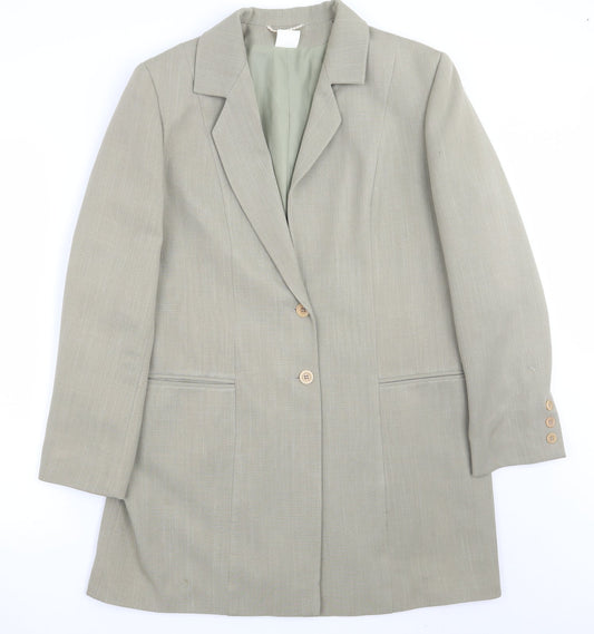 Compliments Womens Green   Jacket Suit Jacket Size 14