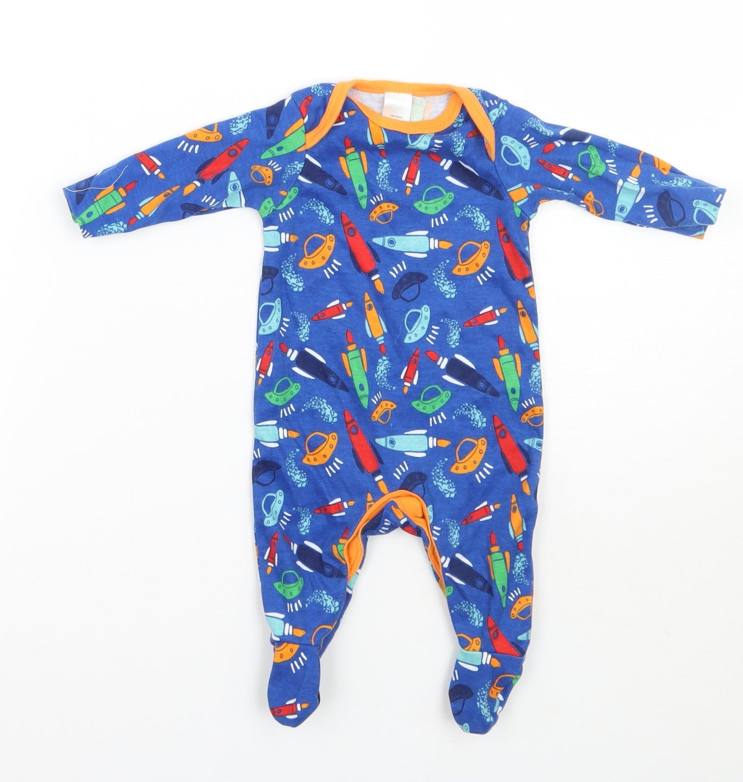 Mine club Boys Blue Geometric  Babygrow One-Piece