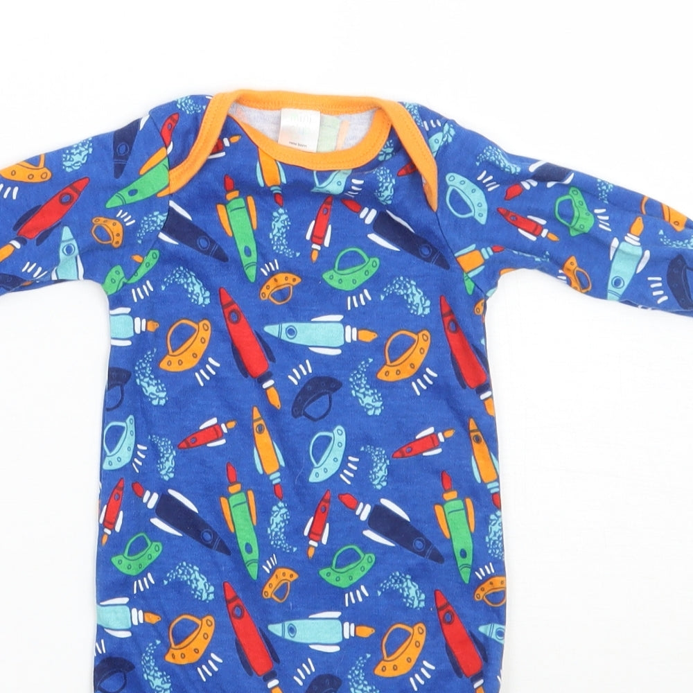 Mine club Boys Blue Geometric  Babygrow One-Piece