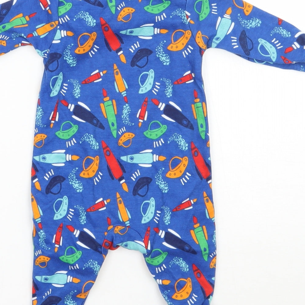 Mine club Boys Blue Geometric  Babygrow One-Piece