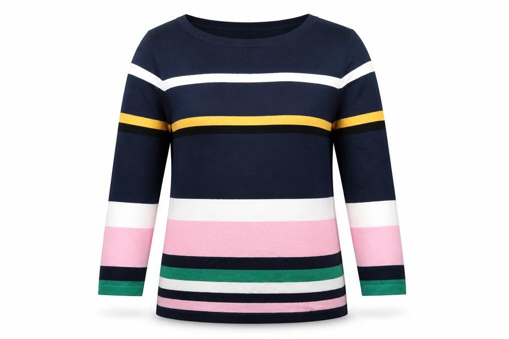 F&F Womens Blue Striped  Pullover Jumper Size 6