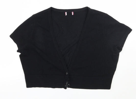 Petite Womens Black   Cardigan Jumper Size 18
