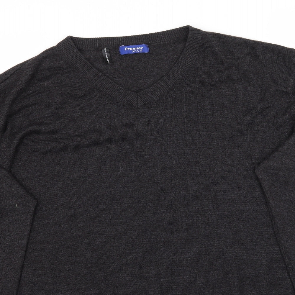 Premier man Mens Black   Pullover Jumper Size L