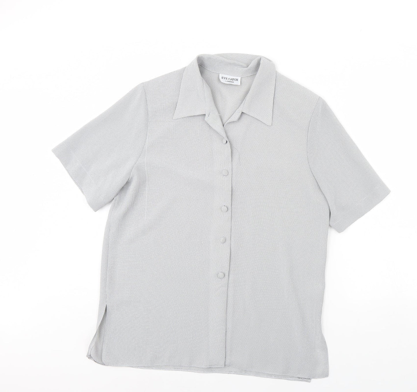 Eye Catch Womens Black   Basic Button-Up Size 16  - Shoulder Pads